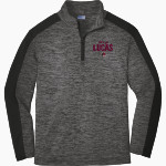 Lucas Leopards <span class="pdp-name-mascot">Lucas Middle School Leopards</span> Sport-Tek Youth PosiCharge Electric Heather Colorblock 1/4-Zip Pullover Front Thumbnail