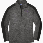 Collinsville Kahoks Sport-Tek Youth PosiCharge Electric Heather Colorblock 1/4-Zip Pullover Front Thumbnail