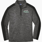 LINCOLN PREPARATORY HIGH SCHOOL PANTHERS Sport-Tek Youth PosiCharge Electric Heather Colorblock 1/4-Zip Pullover Front Thumbnail