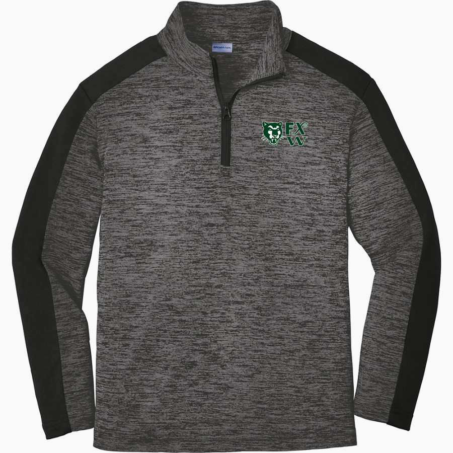 Frances Xavier Warde Jaguars <span class="pdp-name-mascot">Frances Xavier Warde School Jaguars</span> Sport-Tek Youth PosiCharge Electric Heather Colorblock 1/4-Zip Pullover