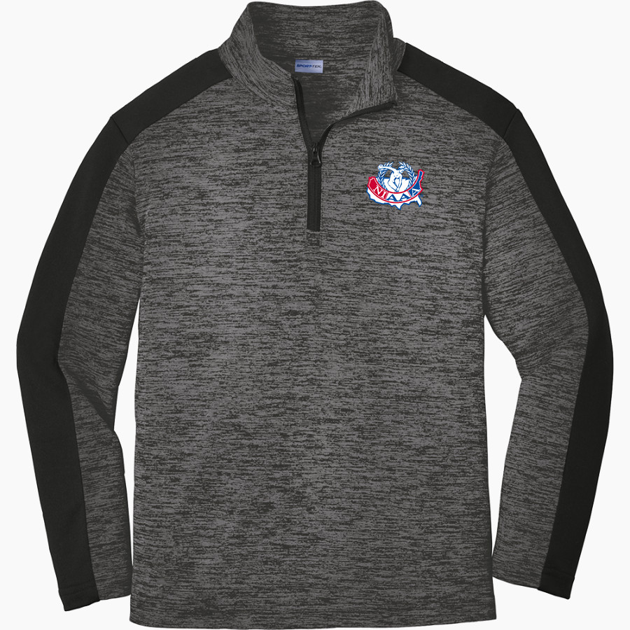 NIAAA - Sport-Tek Youth PosiCharge Electric Heather Colorblock 1/4-Zip Pullover