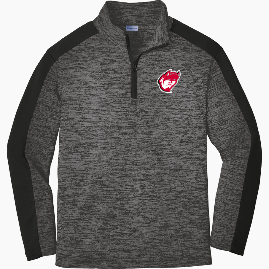Pike Red Devils <span class="pdp-name-mascot">Pike Red Devils</span> Sport-Tek Youth PosiCharge Electric Heather Colorblock 1/4-Zip Pullover