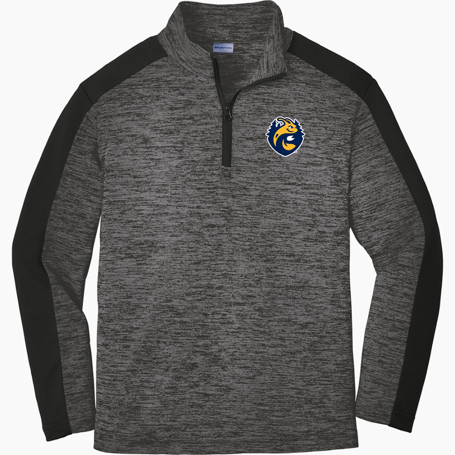 UC Santa Cruz Banana Slugs <span class="pdp-name-mascot">UC Santa Cruz Banana Slugs</span> Sport-Tek Youth PosiCharge Electric Heather Colorblock 1/4-Zip Pullover