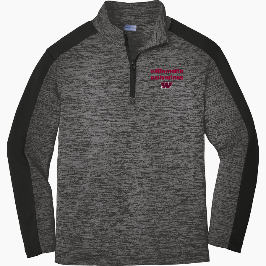 Willamette Wolverines <span class="pdp-name-mascot">Willamette Wolverines</span> Sport-Tek Youth PosiCharge Electric Heather Colorblock 1/4-Zip Pullover