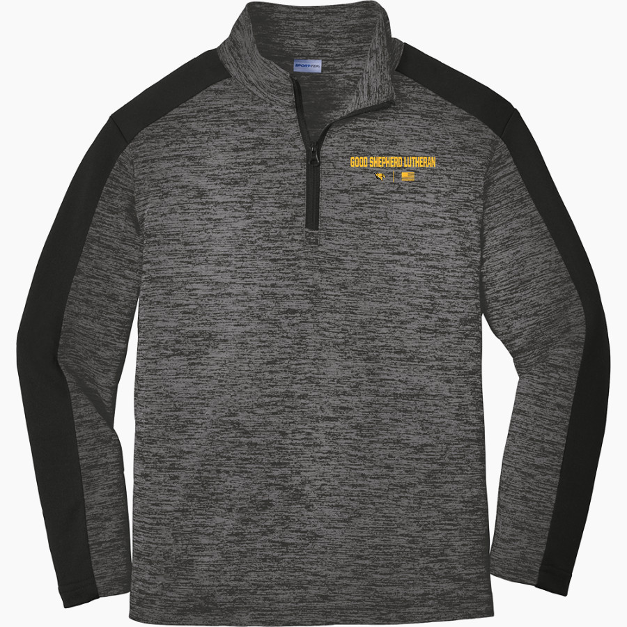 Good Shepherd Lutheran Panthers <span class="pdp-name-mascot">Good Shepherd Lutheran School Panthers</span> Sport-Tek Youth PosiCharge Electric Heather Colorblock 1/4-Zip Pullover