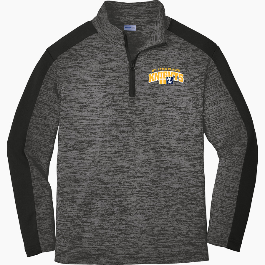 St. Peter Claver Knights Sport-Tek Youth PosiCharge Electric Heather Colorblock 1/4-Zip Pullover