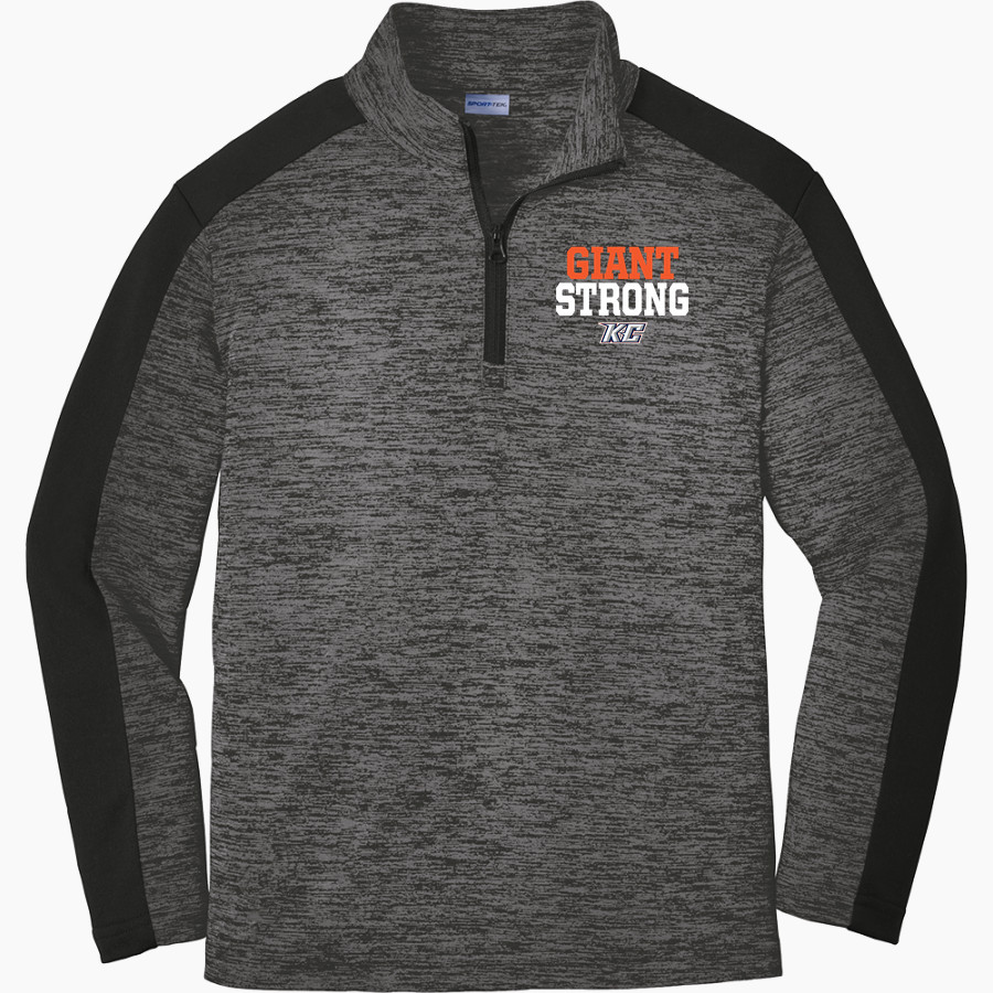 Keystone College The Official Online Store <span class="pdp-name-mascot">Keystone Giants</span> Sport-Tek Youth PosiCharge Electric Heather Colorblock 1/4-Zip Pullover