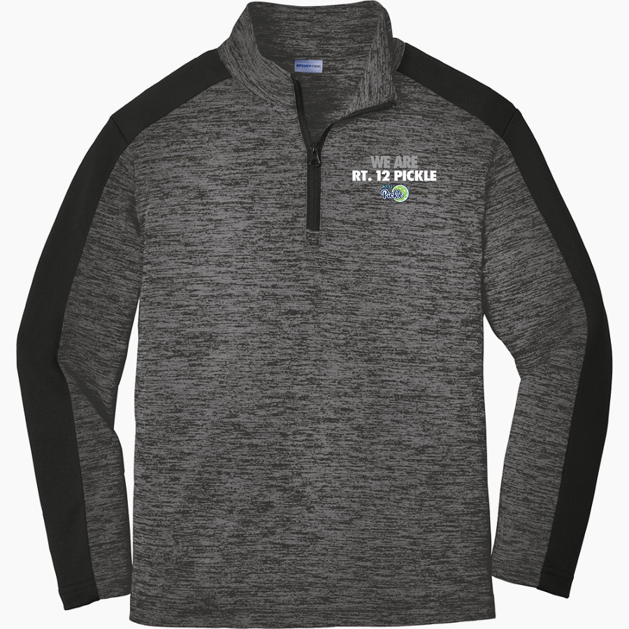 Rt. 12 Pickle Rt. 12 Pickle <span class="pdp-name-mascot">Rt. 12 Pickle</span> Sport-Tek Youth PosiCharge Electric Heather Colorblock 1/4-Zip Pullover