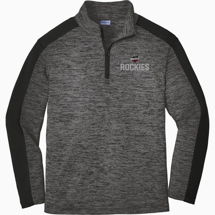 Boulder Rockies Online Store <span class="pdp-name-mascot">Boulder Rockies</span> Sport-Tek Youth PosiCharge Electric Heather Colorblock 1/4-Zip Pullover