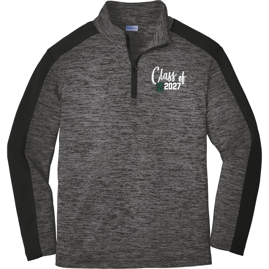 Zionsville High School Eagles Online Store <span class="pdp-name-mascot">Zionsville Eagles</span> Sport-Tek Youth PosiCharge Electric Heather Colorblock 1/4-Zip Pullover