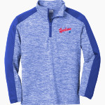 SEABURY HALL HIGH SCHOOL SPARTANS <span class="pdp-name-mascot">SEABURY HALL SPARTANS</span> Sport-Tek Youth PosiCharge Electric Heather Colorblock 1/4-Zip Pullover Front Thumbnail