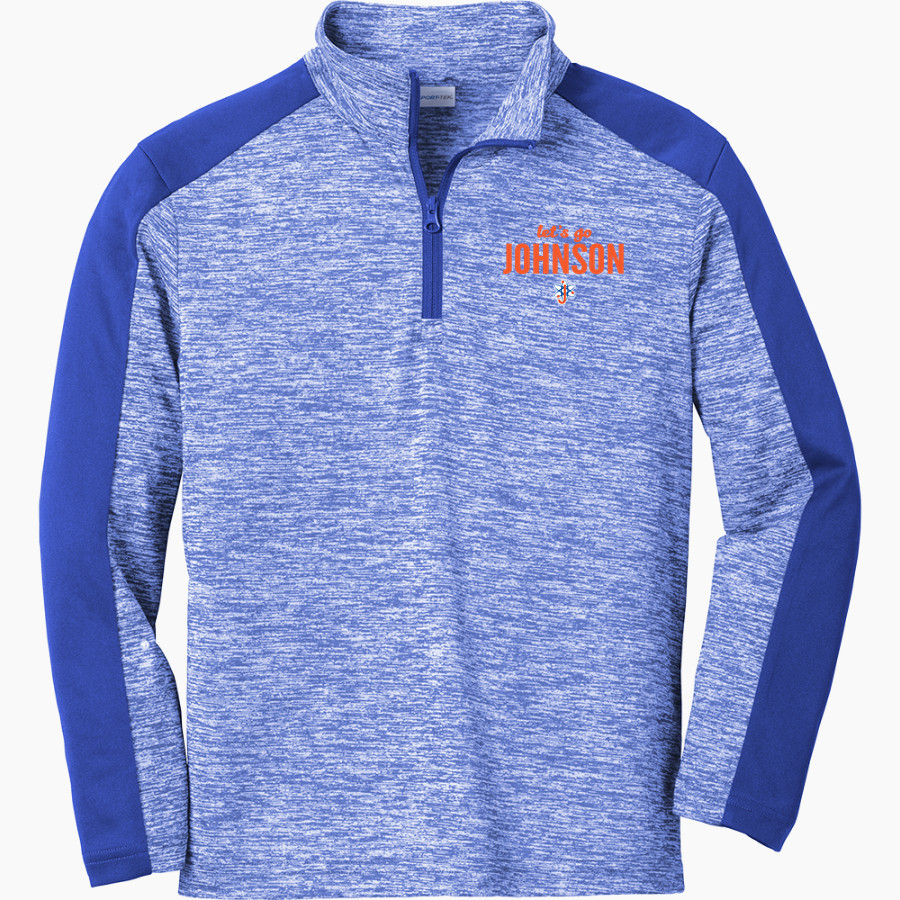 Johnson Atom Smashers <span class="pdp-name-mascot">Sol C. Johnson Atom Smashers</span> Sport-Tek Youth PosiCharge Electric Heather Colorblock 1/4-Zip Pullover