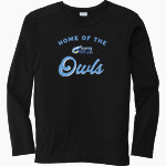 The GLOBE Academy Owls Sport-Tek Youth Posi-UV Pro Long Sleeve T-Shirt Front Thumbnail