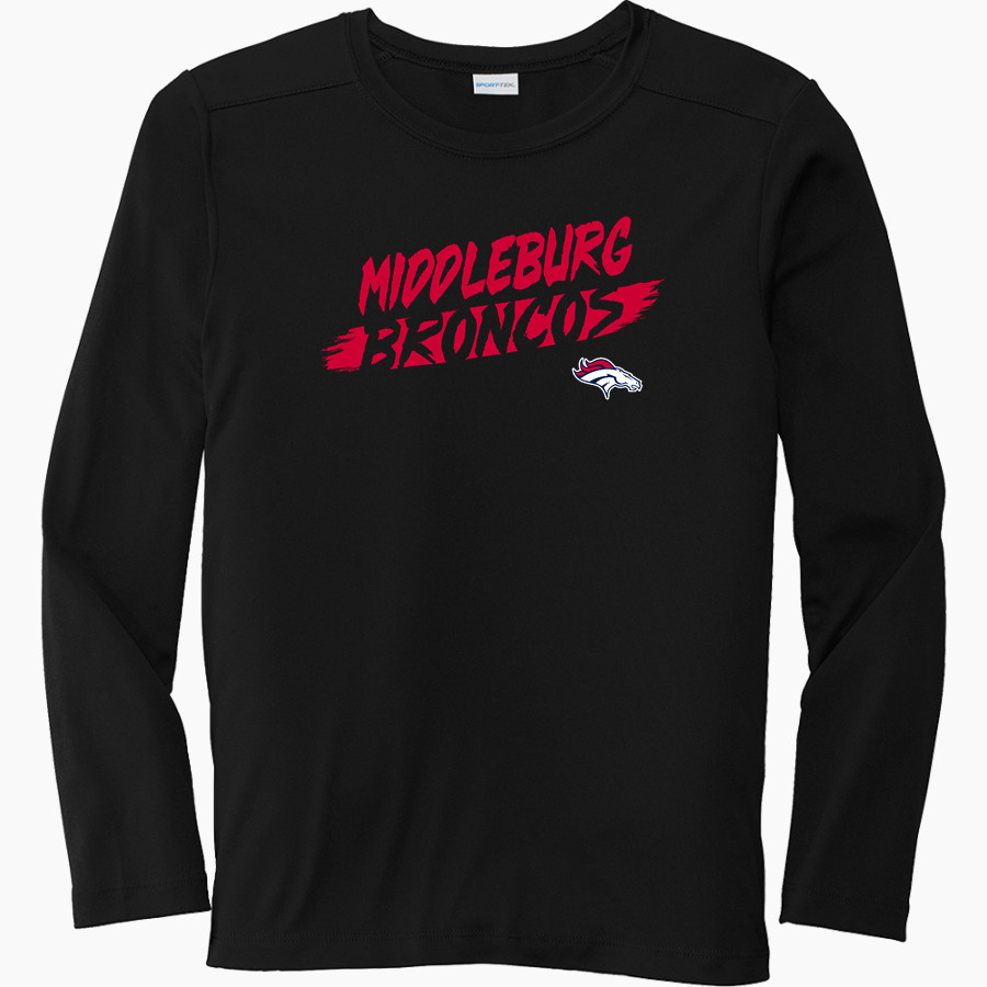 MIDDLEBURG HIGH SCHOOL BRONCOS Sport-Tek Youth Posi-UV Pro Long Sleeve T-Shirt