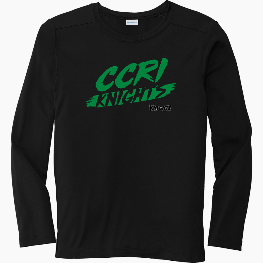 Community College of Rhode Island Knights <span class="pdp-name-mascot">COMMUNITY COLLEGE OF RHODE ISLAND Knights</span> Sport-Tek Youth Posi-UV Pro Long Sleeve T-Shirt
