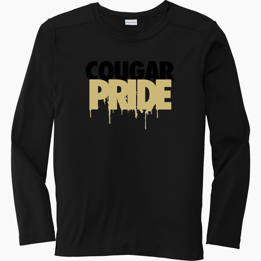 Manassas Park Cougars <span class="pdp-name-mascot">Manassas Park Cougars</span> Sport-Tek Youth Posi-UV Pro Long Sleeve T-Shirt