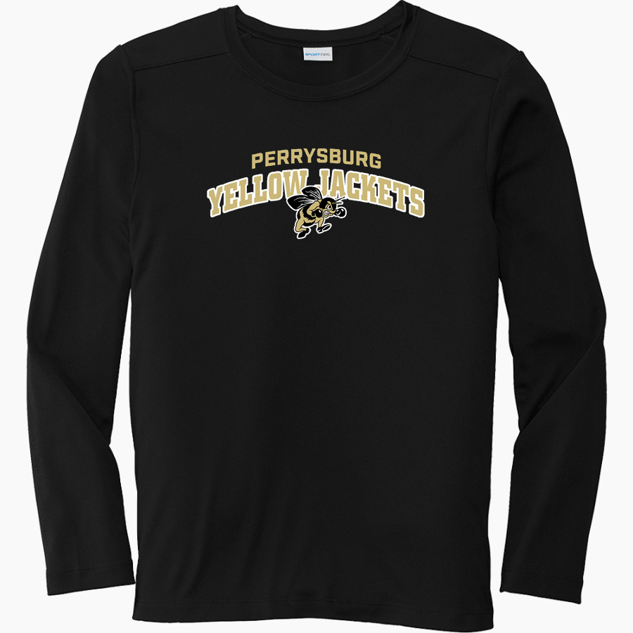 PERRYSBURG HIGH SCHOOL YELLOW JACKETS <span class="pdp-name-mascot">PERRYSBURG YELLOW JACKETS</span> Sport-Tek Youth Posi-UV Pro Long Sleeve T-Shirt