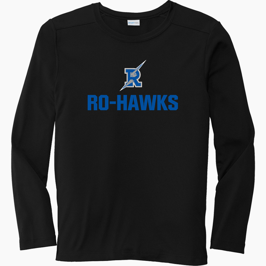 RANDOLPH HIGH SCHOOL RO-HAWKS <span class="pdp-name-mascot">RANDOLPH RO-HAWKS</span> Sport-Tek Youth Posi-UV Pro Long Sleeve T-Shirt