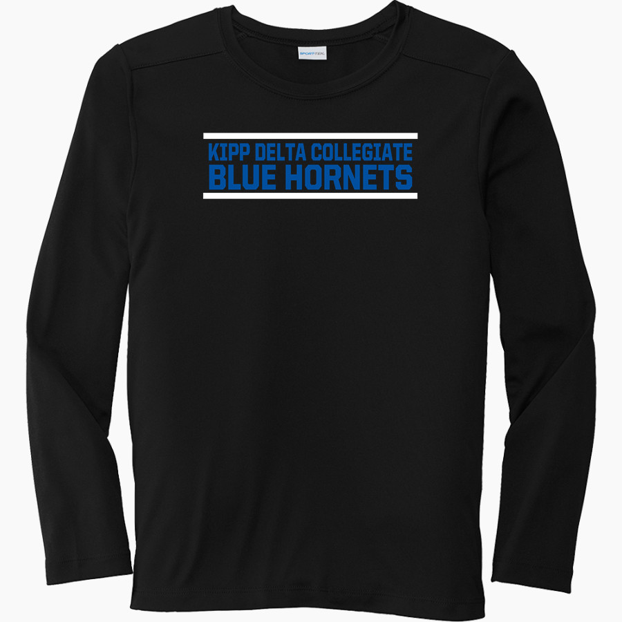 Kipp Delta Collegiate Blue Hornets <span class="pdp-name-mascot">Kipp Delta Collegiate Blue Hornets</span> Sport-Tek Youth Posi-UV Pro Long Sleeve T-Shirt