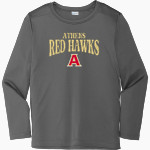 ATHENS HIGH SCHOOL RED HAWKS <span class="pdp-name-mascot">ATHENS RED HAWKS</span> Sport-Tek Youth Posi-UV Pro Long Sleeve T-Shirt Front Thumbnail