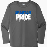 MID VALLEY HIGH SCHOOL SPARTANS <span class="pdp-name-mascot">MID VALLEY SPARTANS</span> Sport-Tek Youth Posi-UV Pro Long Sleeve T-Shirt Front Thumbnail