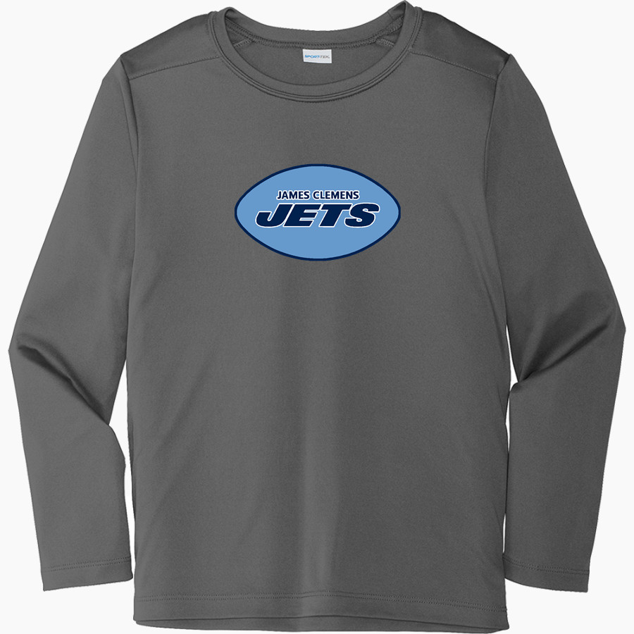 James Clemens Jets Sport-Tek Youth Posi-UV Pro Long Sleeve T-Shirt