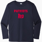 Bob Jones Patriots Sport-Tek Youth Posi-UV Pro Long Sleeve T-Shirt Front Thumbnail
