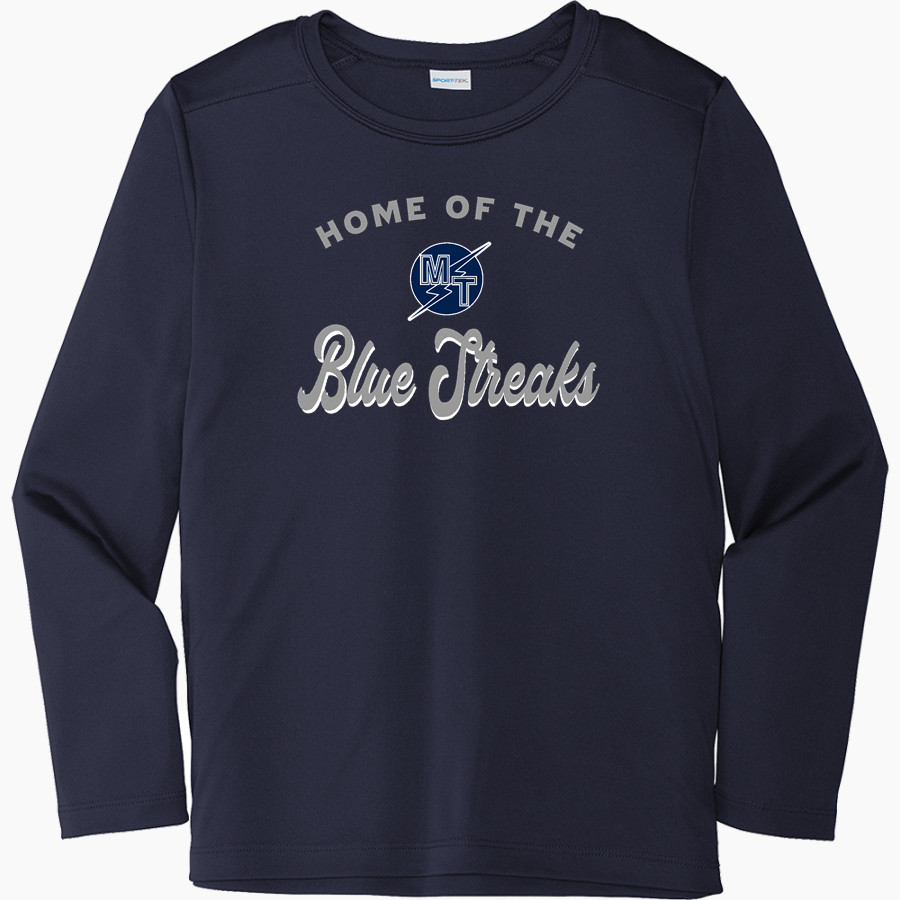 MANHEIM TOWNSHIP HIGH SCHOOL BLUE STREAKS <span class="pdp-name-mascot">MANHEIM TOWNSHIP BLUE STREAKS</span> Sport-Tek Youth Posi-UV Pro Long Sleeve T-Shirt