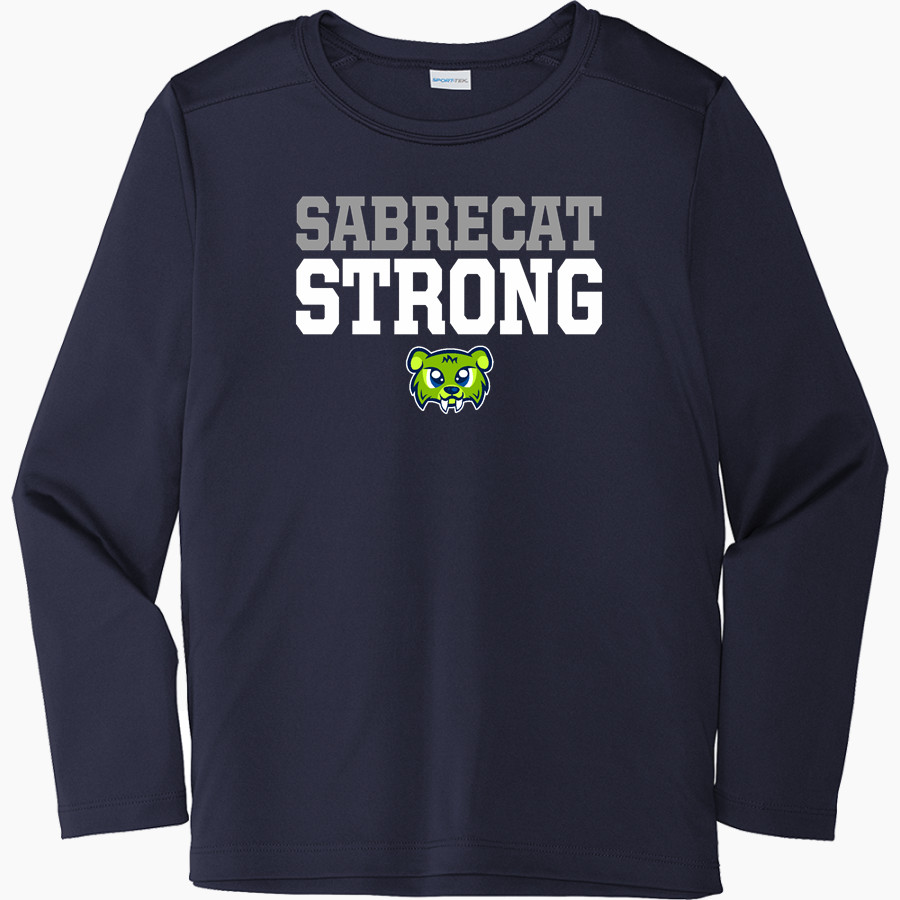 Summit Sabrecats <span class="pdp-name-mascot">Summit School Sabrecats</span> Sport-Tek Youth Posi-UV Pro Long Sleeve T-Shirt