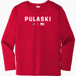 Pulaski Red Raiders <span class="pdp-name-mascot">Pulaski Red Reaiders</span> Sport-Tek Youth Posi-UV Pro Long Sleeve T-Shirt Front Thumbnail