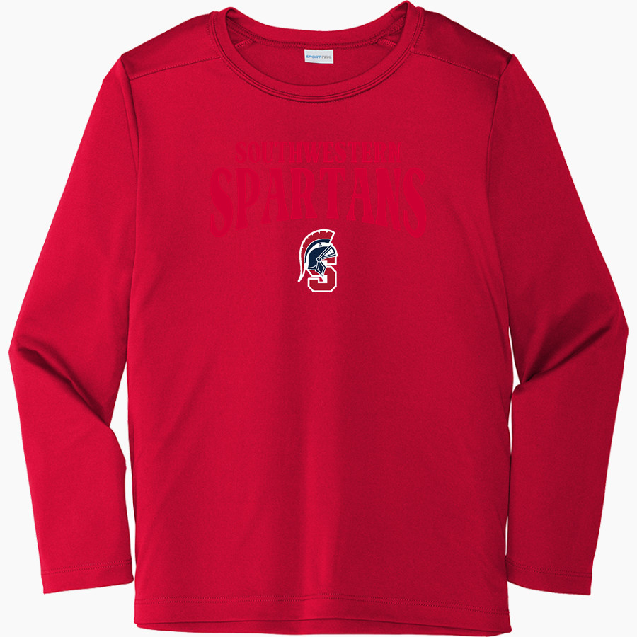 Southwestern Spartans <span class="pdp-name-mascot">Southwestern Spartans</span> Sport-Tek Youth Posi-UV Pro Long Sleeve T-Shirt