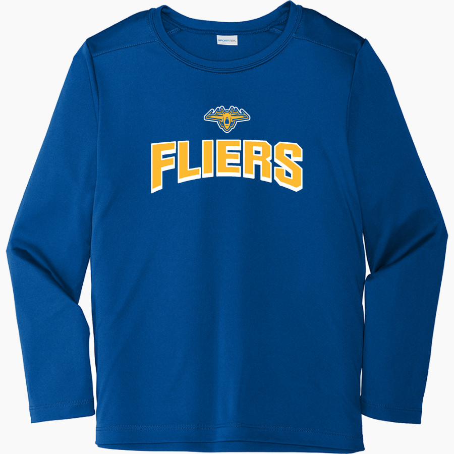 CLYDE HIGH SCHOOL FLIERS <span class="pdp-name-mascot">CLYDE FLIERS</span> Sport-Tek Youth Posi-UV Pro Long Sleeve T-Shirt