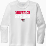 Marshall Mavericks Sport-Tek Youth Posi-UV Pro Long Sleeve T-Shirt Front Thumbnail