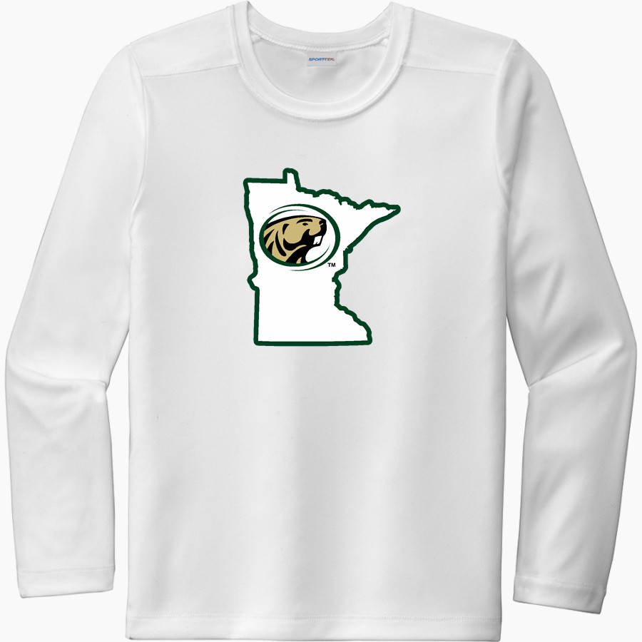 Bemidji State Athletics <span class="pdp-name-mascot">Bemidji State Beavers</span> Sport-Tek Youth Posi-UV Pro Long Sleeve T-Shirt