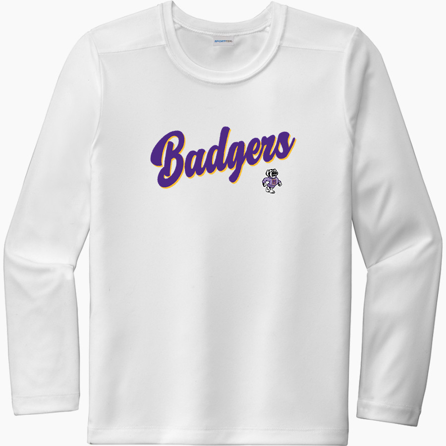 BERKSHIRE HIGH SCHOOL BADGERS <span class="pdp-name-mascot">BERKSHIRE BADGERS</span> Sport-Tek Youth Posi-UV Pro Long Sleeve T-Shirt