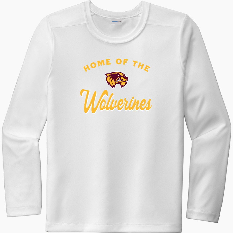 Au Gres-Sims HIGH SCHOOL WOLVERINES <span class="pdp-name-mascot">AU GRES - SIMS WOLVERINES</span> Sport-Tek Youth Posi-UV Pro Long Sleeve T-Shirt