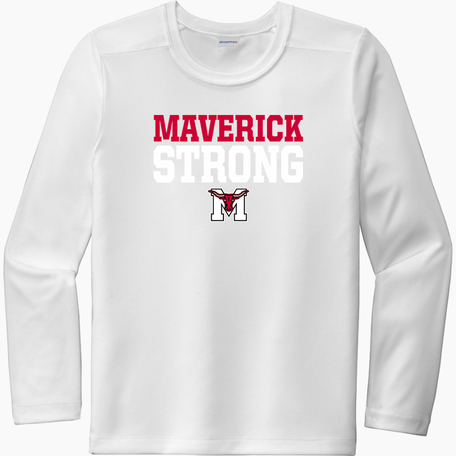 Marshall Mavericks Sport-Tek Youth Posi-UV Pro Long Sleeve T-Shirt