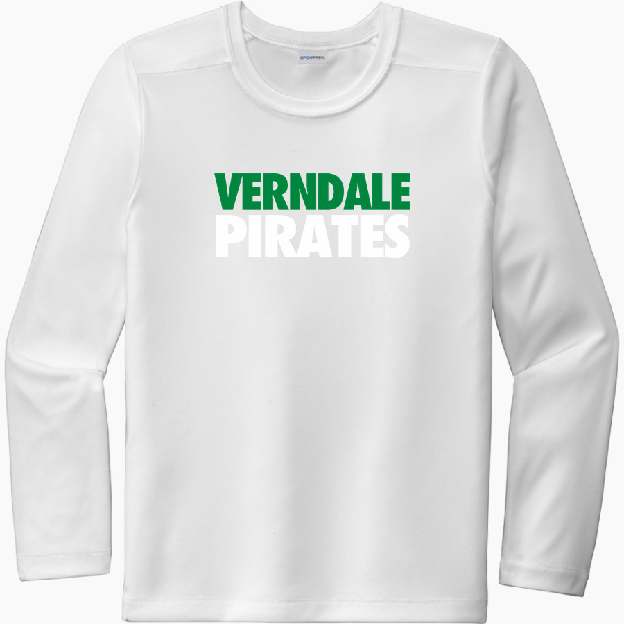 VERNDALE HIGH SCHOOL PIRATES <span class="pdp-name-mascot">VERNDALE PIRATES</span> Sport-Tek Youth Posi-UV Pro Long Sleeve T-Shirt