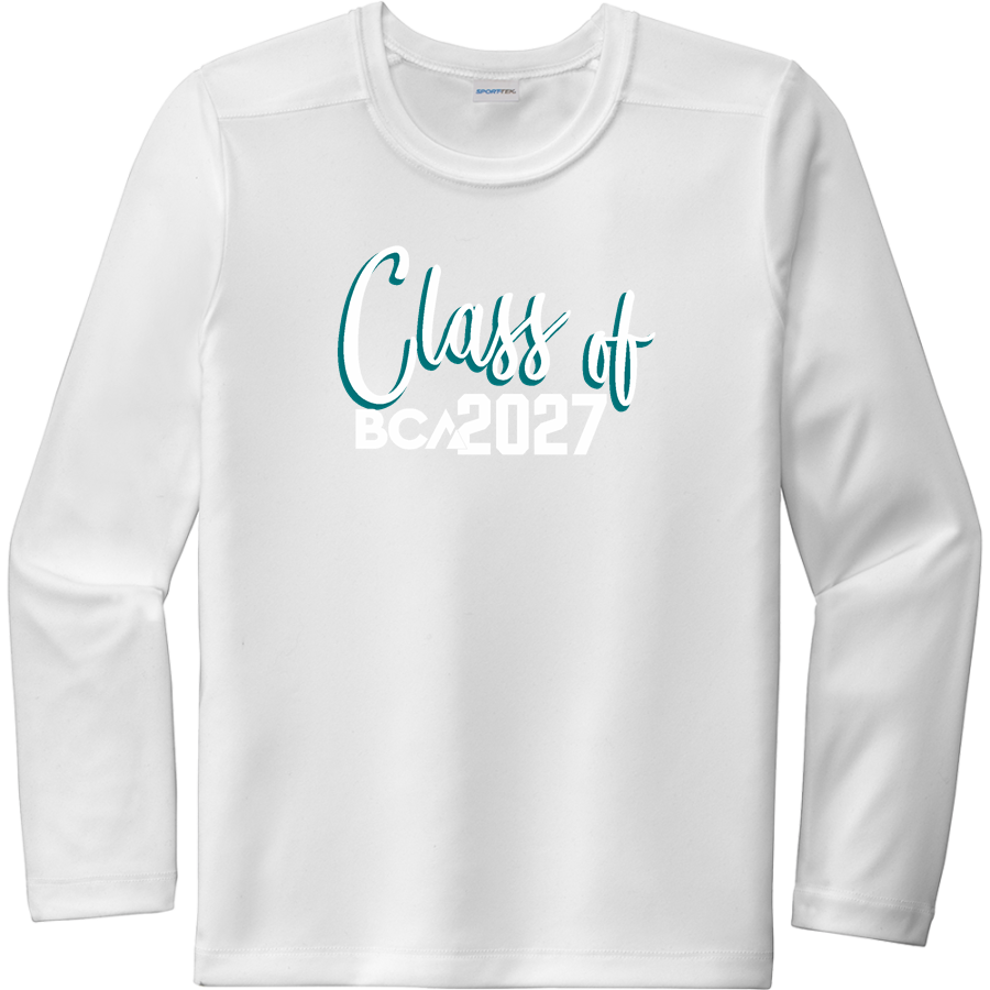 Bloomington Career Academy <span class="pdp-name-mascot">Bloomington Career Academy</span> Sport-Tek Youth Posi-UV Pro Long Sleeve T-Shirt