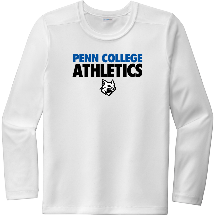 Penn College Wildcats Online Store <span class="pdp-name-mascot">Penn College Wildcats</span> Sport-Tek Youth Posi-UV Pro Long Sleeve T-Shirt