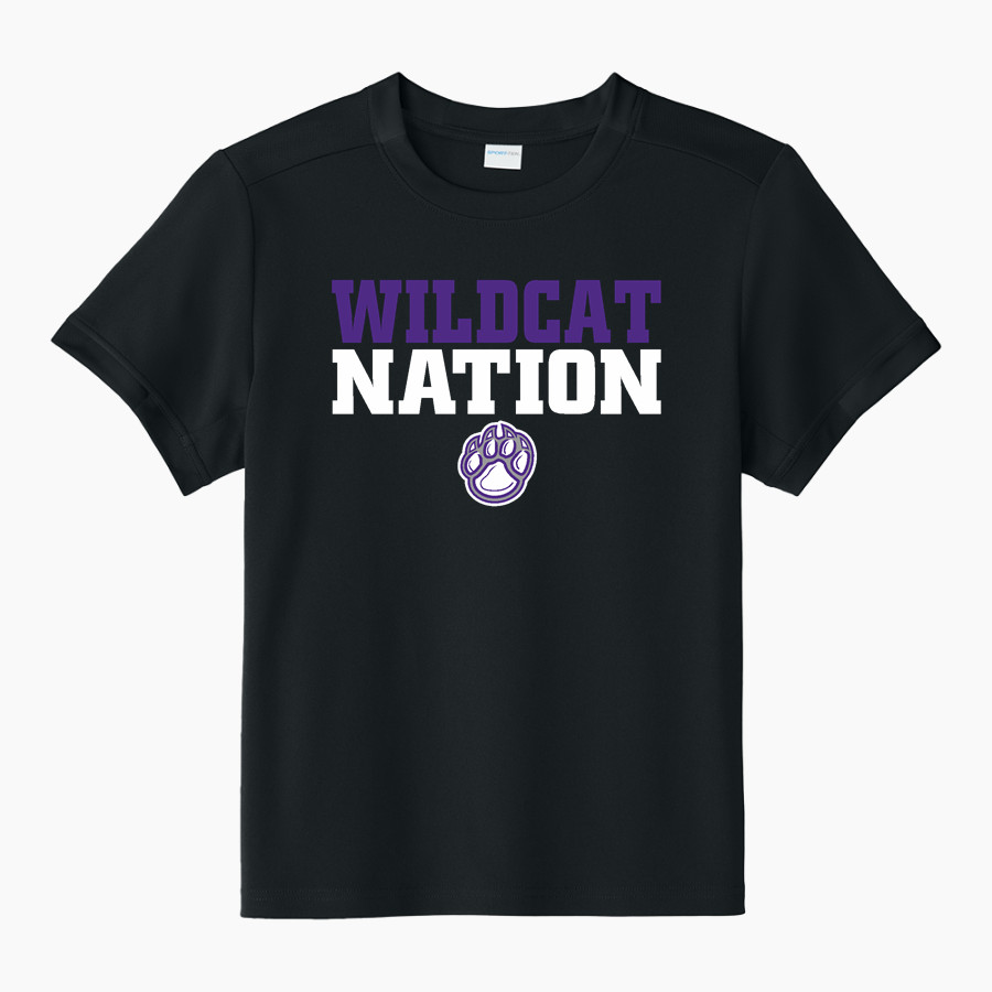 PHILLIS WHEATLEY HIGH SCHOOL WILDCATS <span class="pdp-name-mascot">WHEATLEY WILDCATS</span> Sport-Tek Youth Club Short Sleeve Crew