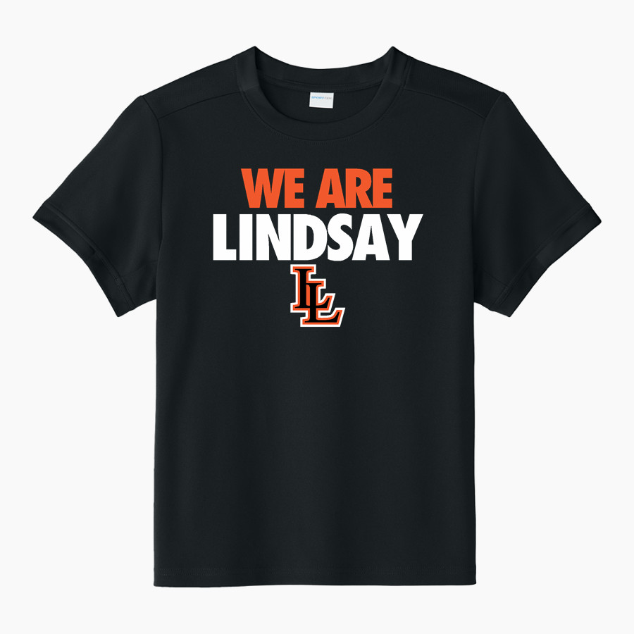 LINDSAY SCHOOL DISTRICT 9 LEOPARDS <span class="pdp-name-mascot">LINDSAY LEOPARDS</span> Sport-Tek Youth Club Short Sleeve Crew