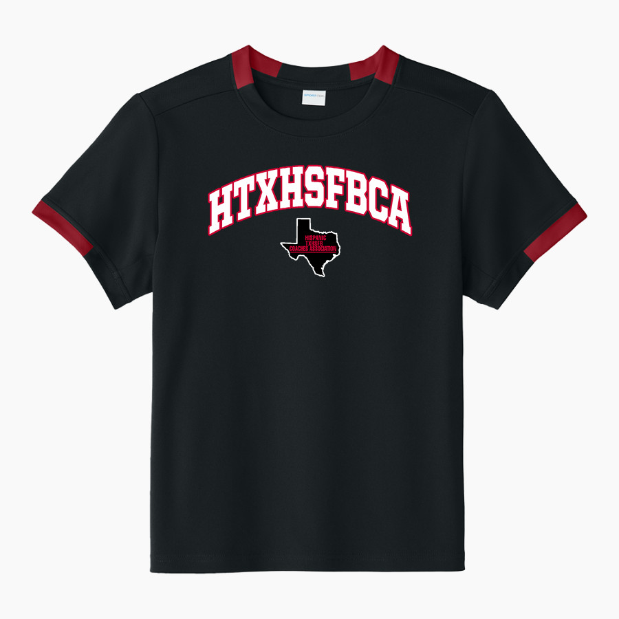 HISPANIC TEXAS HS FOOTBALL COACHES ASSOCIATION Sport-Tek Youth Club Short Sleeve Crew