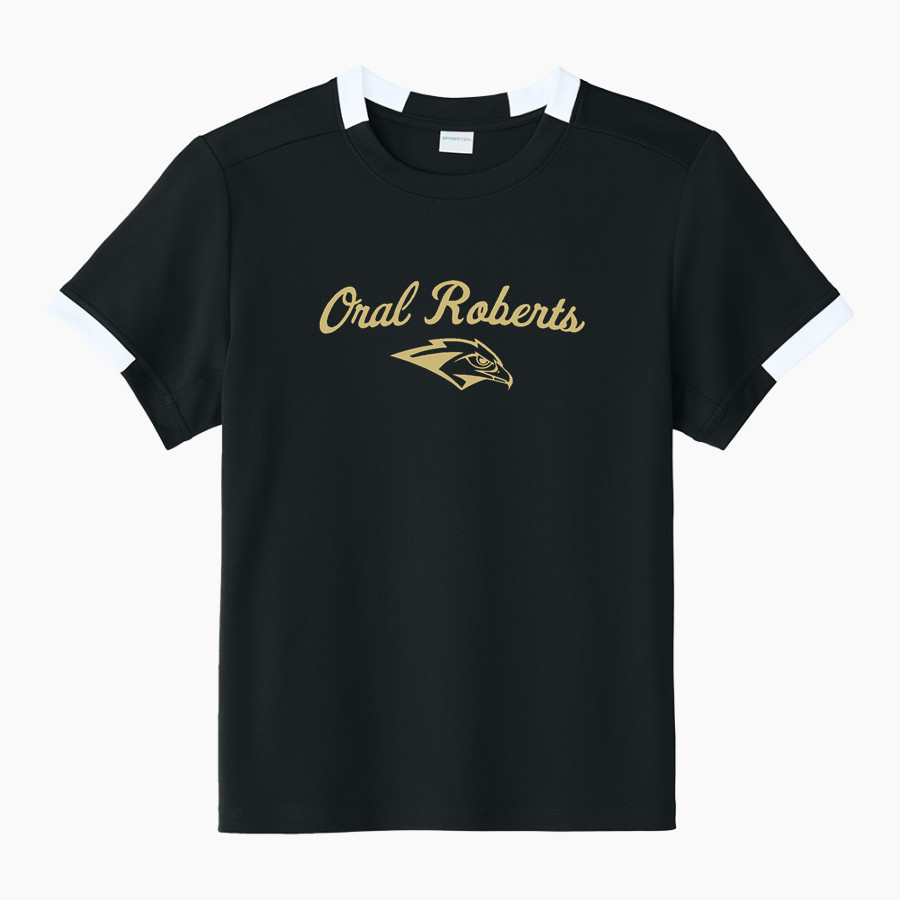 Oral Roberts Golden Eagles <span class="pdp-name-mascot">Oral Roberts Golden Eagles</span> Sport-Tek Youth Club Short Sleeve Crew