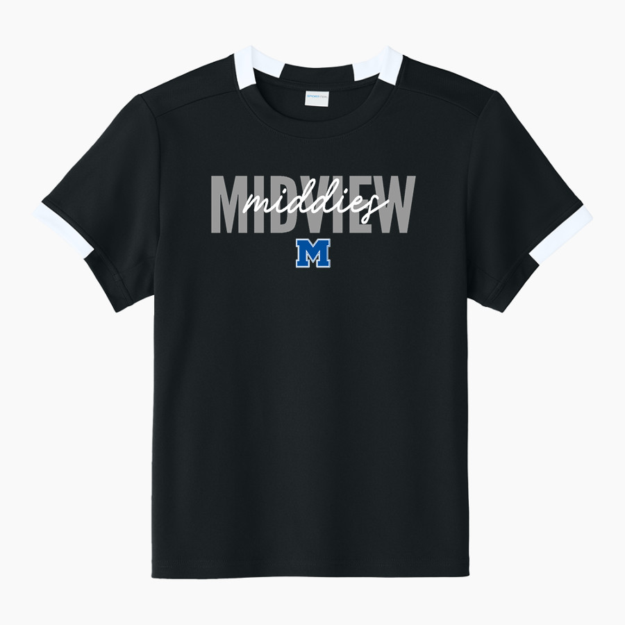 MIDVIEW MIDDIES #wearemidview <span class="pdp-name-mascot">MIDVIEW MIDDIES</span> Sport-Tek Youth Club Short Sleeve Crew