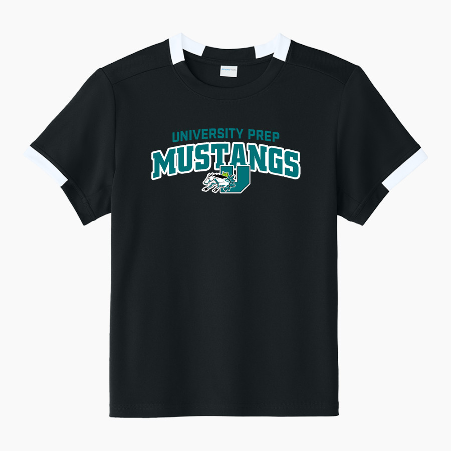 University Prep Mustangs Sport-Tek Youth Club Short Sleeve Crew