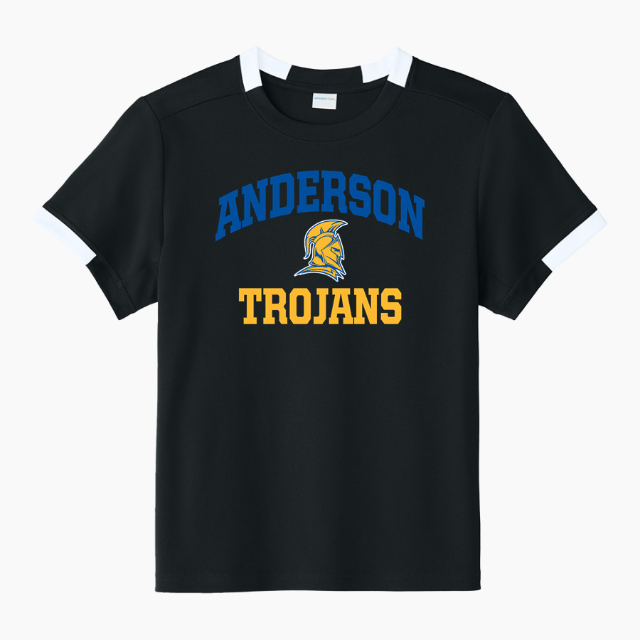 LC ANDERSON HIGH SCHOOL TROJANS Sport-Tek Youth Club Short Sleeve Crew