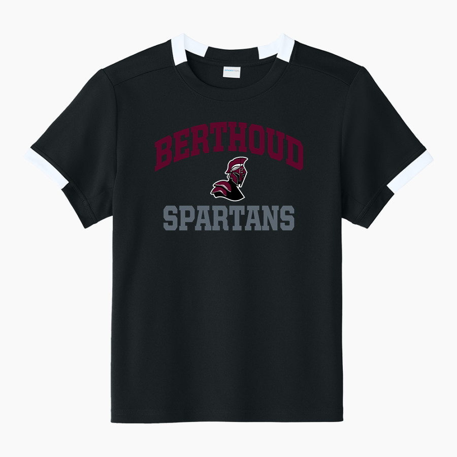 BERTHOUD HIGH SCHOOL SPARTANS Sport-Tek Youth Club Short Sleeve Crew