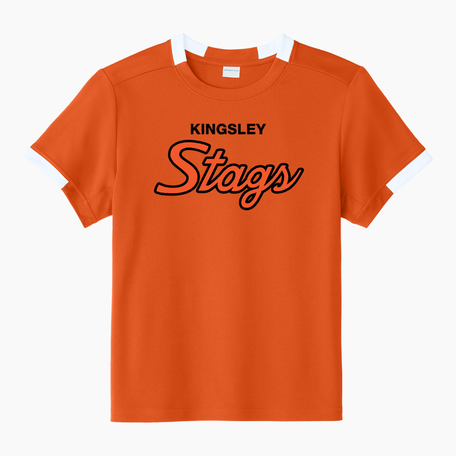 KINGSLEY HIGH SCHOOL STAGS <span class="pdp-name-mascot">KINGSLEY AREA STAGS</span> Sport-Tek Youth Club Short Sleeve Crew