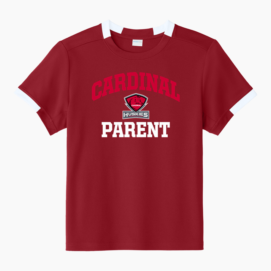 CARDINAL HIGH SCHOOL HUSKIES Sport-Tek Youth Club Short Sleeve Crew